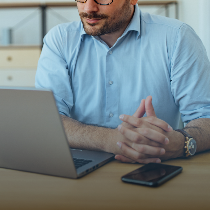 Man on a laptop